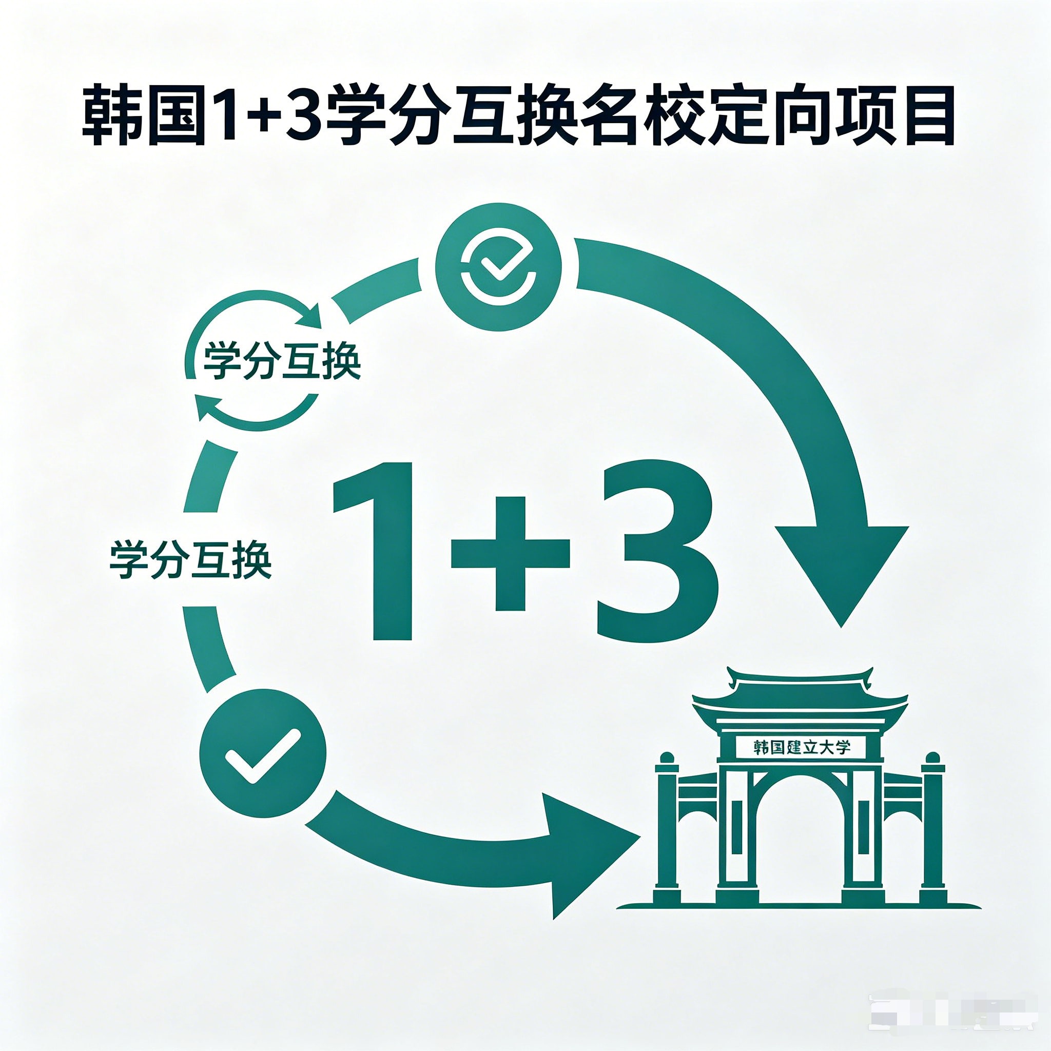 淄博韩国留学1+3学分互换项目（名校定向）